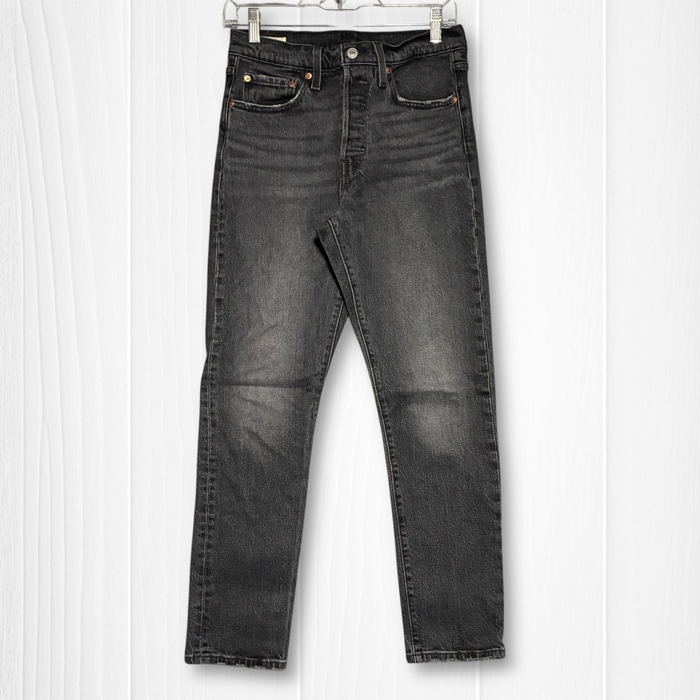 EUC‎ Levis Capital Big E Denim 501 Skinny Button Fly Jeans Mens 27X28 Gray